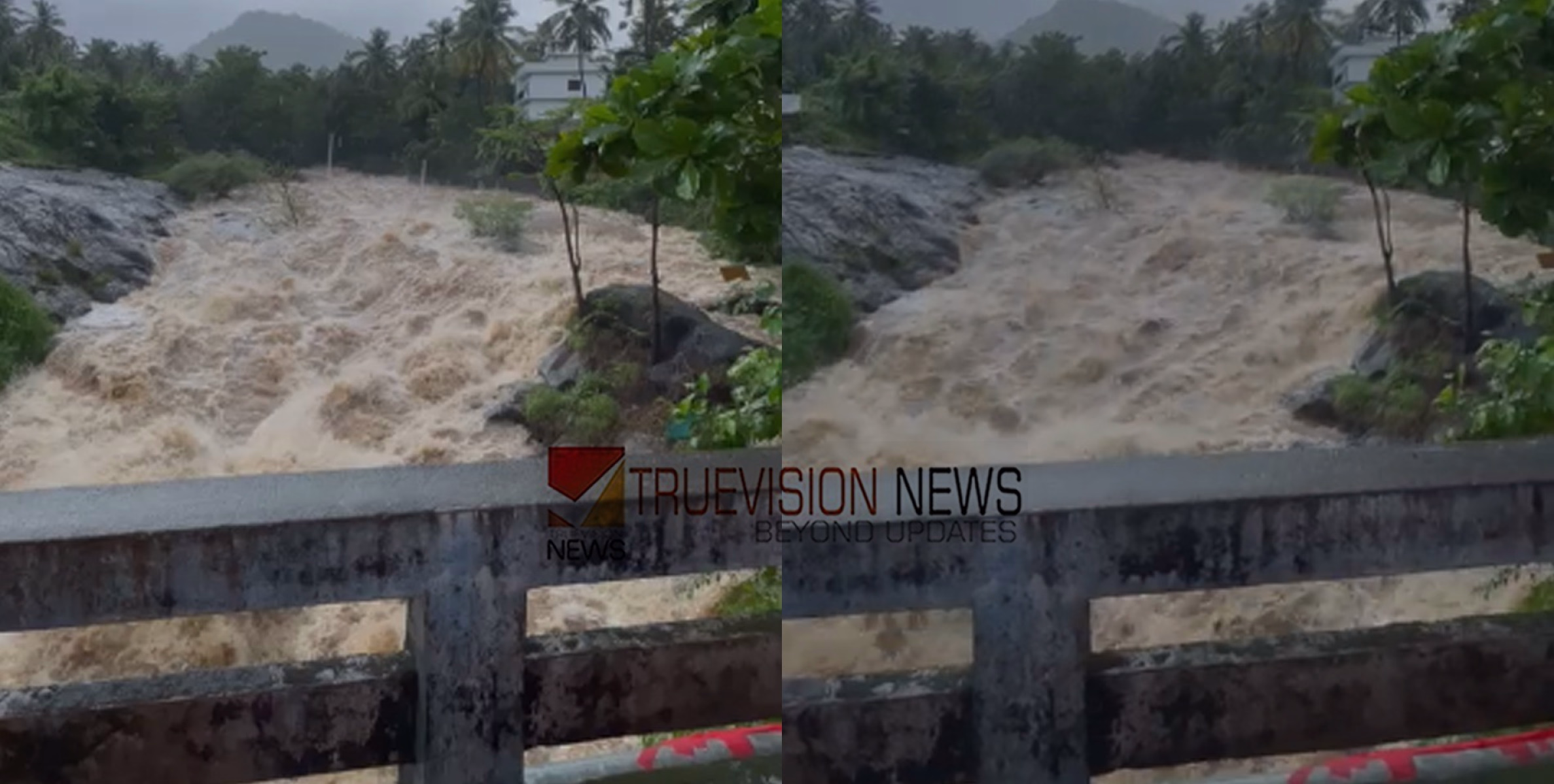 കോഴിക്കോട് തൊട്ടിൽപ്പാലത്തെ പട്ട്യാട്ട് പുഴയിൽ മഴവെള്ളപ്പാച്ചിൽ; പ്രദേശവാസികൽ ഭീതിയിൽ 