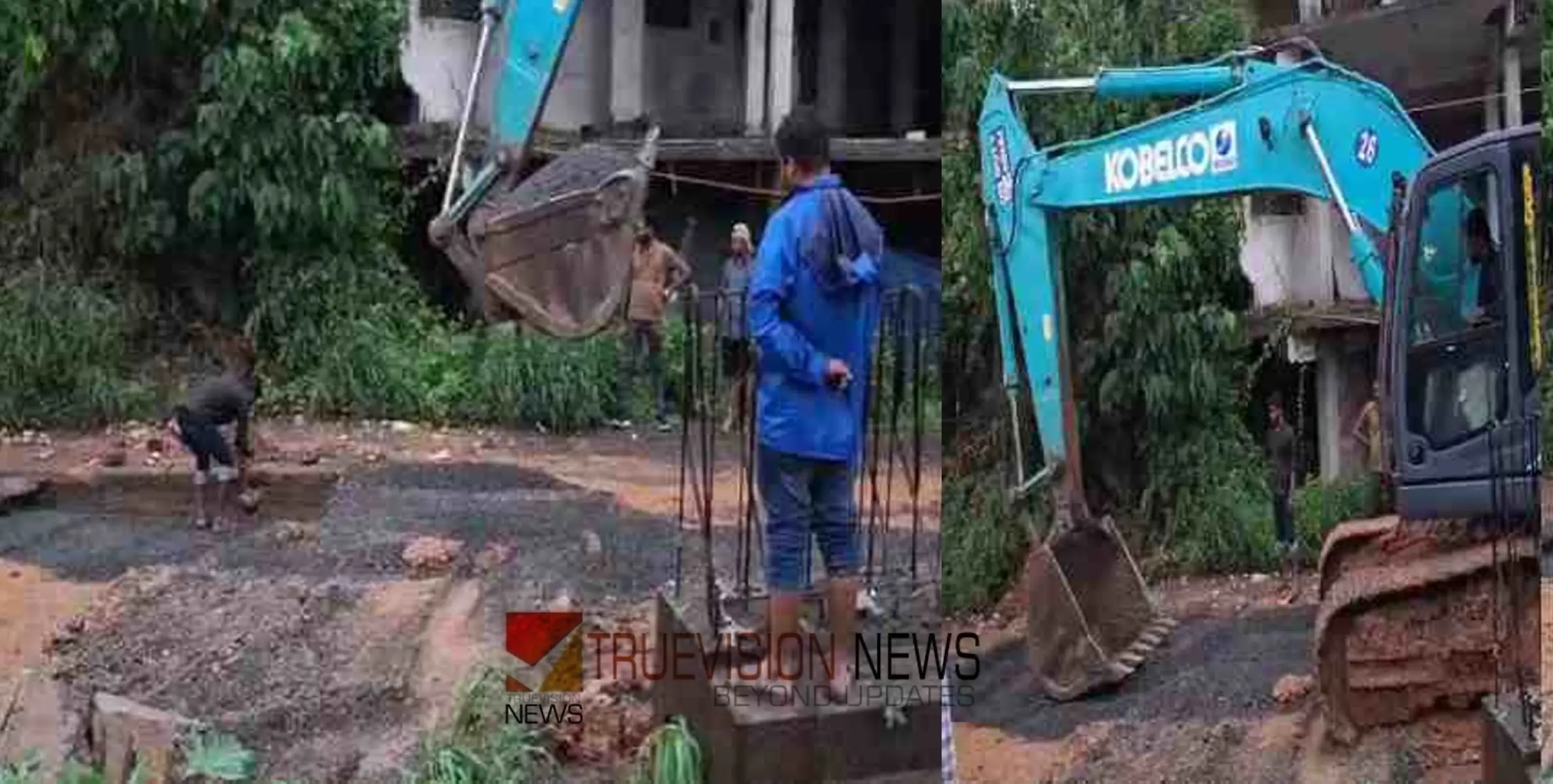 കിലോമീറ്ററുകളോളം ഗതാഗത തടസ്സം; കോഴിക്കോട് വടകര ദേശീയ പാത സർവീസ് റോഡിൽ ഗർത്തം രൂപപ്പെട്ടു
