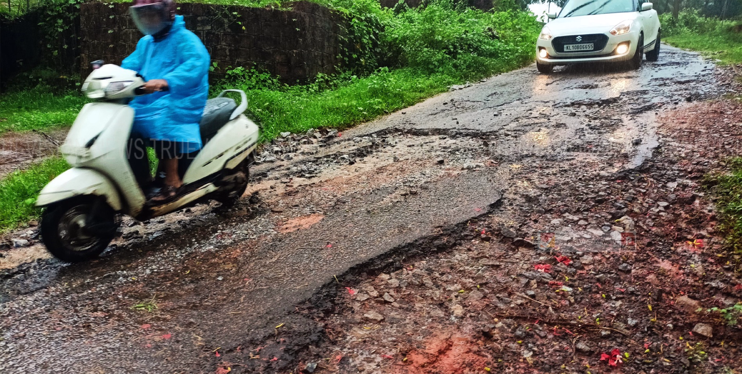 കൈതക്കല്‍- മരുതേരി റോഡ് പൊട്ടിപ്പൊളിഞ്ഞ് യാത്ര ദുഷ്‌കരം