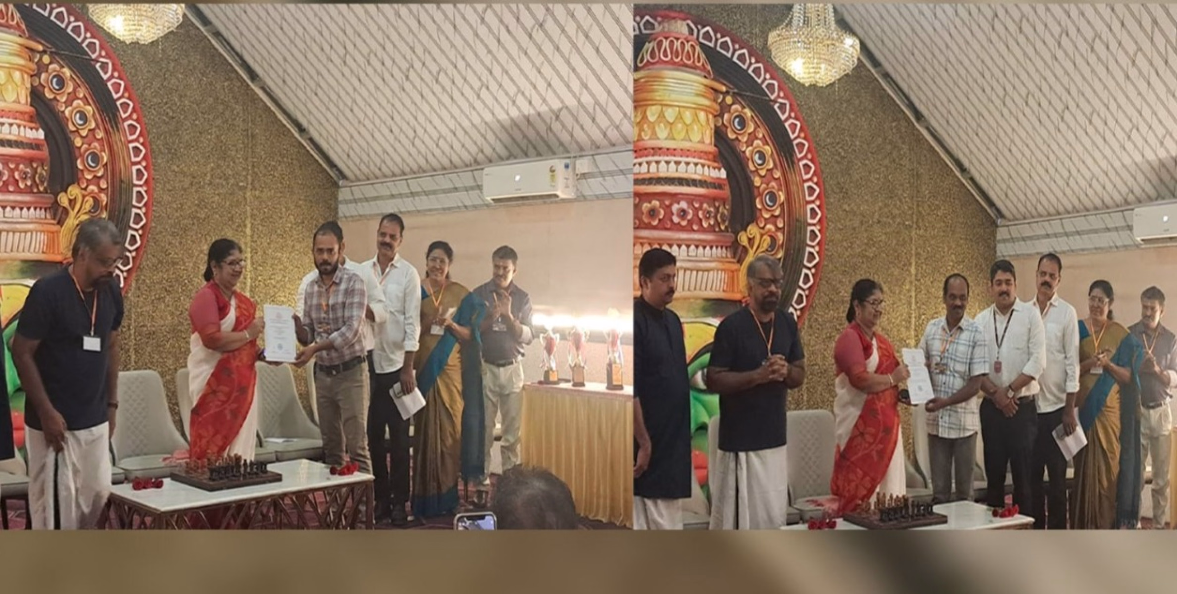 സംസ്ഥാനതല ചെസ്സ് ആർബിട്ടർ യോഗ്യത നേടിയവർ മന്ത്രി ആർ ബിന്ദുവിൽ നിന്നും സർട്ടിഫിക്കറ്റുകൾ ഏറ്റുവാങ്ങി 