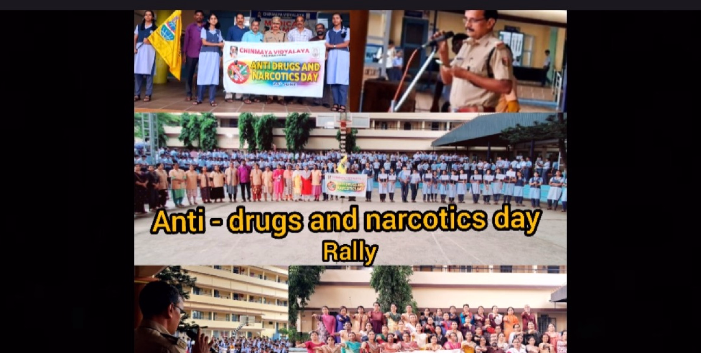 ചിന്മയ വിദ്യാലയത്തിൽ ലഹരി വിരുദ്ധ പ്രതിജ്ഞയും റാലിയും സംഘടിപ്പിച്ചു 