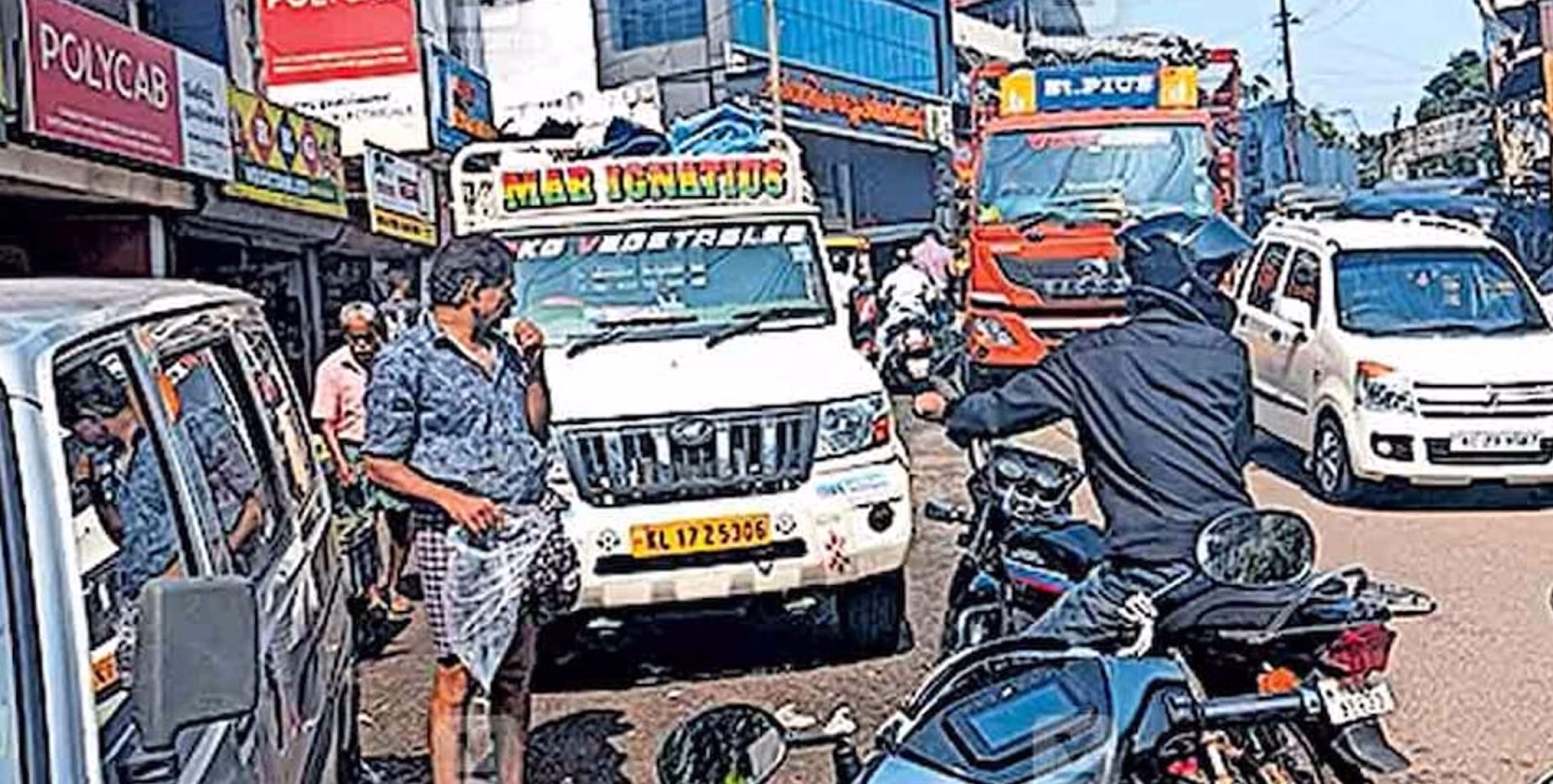 ഗതാഗത പരിഷ്കാരം പാളി; പിറവം ടൗണിൽ കുരുക്ക് മുറുകി