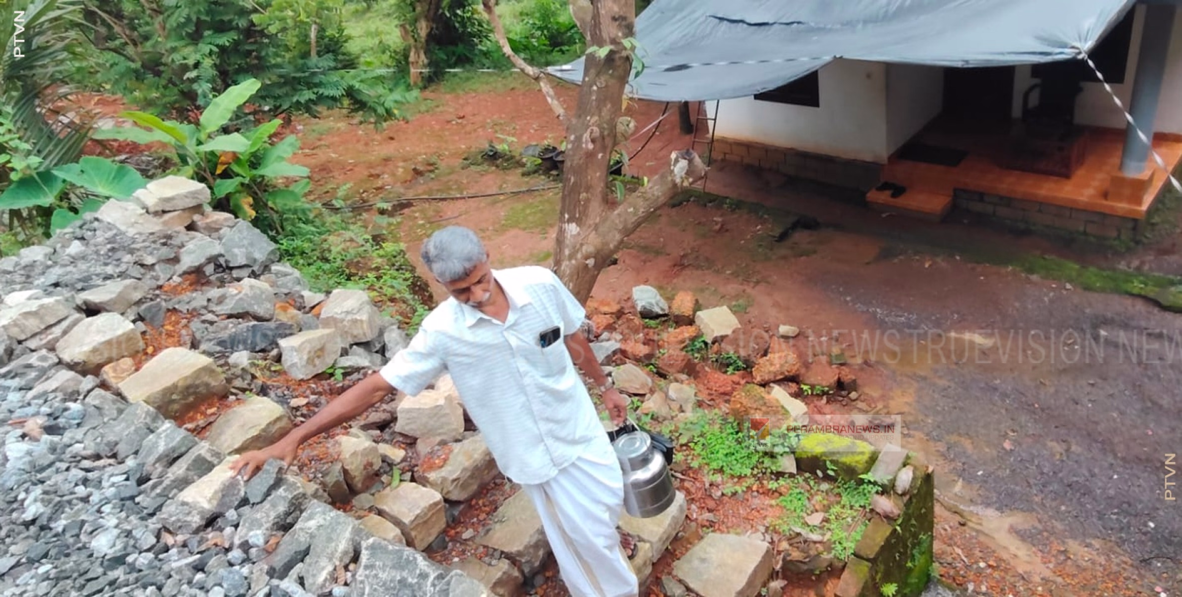 മലയോര ഹൈവേ നിര്‍മ്മാണം; വീട്ടിലേക്കുള്ള വഴിയില്ലാതെ കുടുംബം ബുദ്ധിമുട്ടില്‍