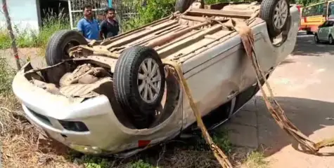 #Accident | മലപ്പുറത്ത് നിയന്ത്രണം വിട്ട കാര്‍ തലകീഴായി മറിഞ്ഞ് അപകടം; യുവാവിന് പരിക്ക്