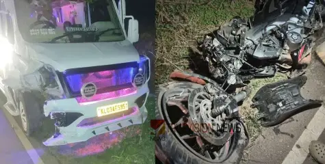 #accident | ബൈക്ക് വാനിൽ ഇടിച്ച് അപകടം, യുവാവിന് ദാരുണാന്ത്യം