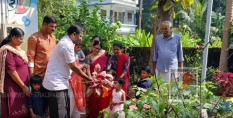 വിഷ രഹിത പച്ചക്കറിത്തോട്ടം പദ്ധതിയുടെ ഭാഗമായി ജൈവ കൃഷിയുടെ വിളവെടുപ്പ് നടത്തി