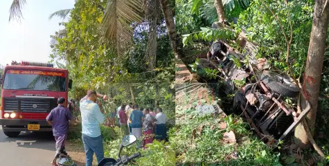 നിയന്ത്രണം നഷ്ടപ്പെട്ട ജീപ്പ് താഴ്ചയിലേക്ക് മറിഞ്ഞ് അപകടം; അന്യസംസ്ഥാന തൊഴിലാളിക്ക് ദാരുണാന്ത്യം.