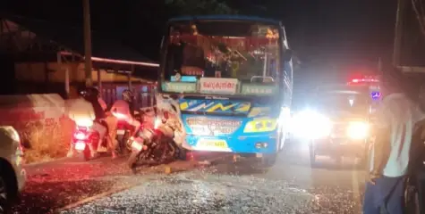 അഞ്ചാം പീടിക പാളിയത്ത് വളപ്പിൽ ബസ്സും ബുള്ളറ്റും കൂട്ടിയിടിച്ച് ബൈക്ക് യാത്രക്കാരൻ മരിച്ചു