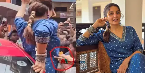 അരയ്ക്ക് മുകളില്‍ ഒരു തോണ്ടൽ , മഞ്ജുവിനെ തൊട്ടത് ആരാടാ...! ആണോ പെണ്ണോ? ആള്‍ക്കൂട്ടത്തിനിടയിലെ കൈ ഉടമയെ തപ്പി ആരാധകർ