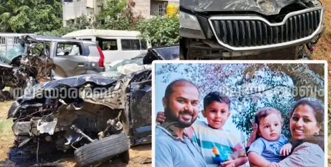 ഇരിട്ടിയിൽ നിന്നും ബാംഗ്ലൂരിലേക്ക് പോയ കുടുംബം സഞ്ചരിച്ച കാർ അപകടത്തിൽപെട്ട് ഒന്നര വയസുകാരി മരണപെട്ടു