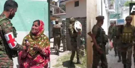 പാക് ഷെല്ലിങ്ങിൽ ബുദ്ധിമുട്ടിയവർക്ക് മെഡിക്കൽ ക്യാമ്പ്, വീടുകൾ തോറും മരുന്നും ഭക്ഷണവും എത്തിച്ച് ഇന്ത്യൻ സൈന്യം