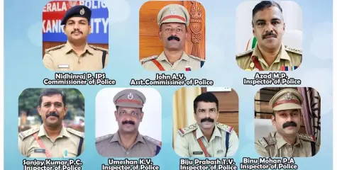 ജില്ലയിലെ പോലീസ് ഉദ്യോഗസ്ഥർക്ക് സംസ്ഥാന പോലീസ് മേധാവിയുടെ ബാഡ്ജ് ഓഫ് ഓണർ പുരസ്കാരം