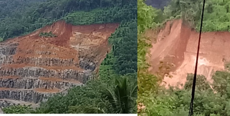 കനത്ത മഴ ; പാനൂരിനടുത്ത് നരിക്കോട് മലയിൽ മണ്ണിടിച്ചിൽ