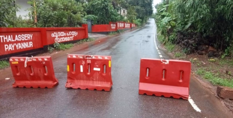 കനത്ത മഴയെ തുടർന്ന് മണ്ണിടിച്ചൽ രൂക്ഷമായ പട്ടുവം റോഡിൽ ഗതാഗത നിയന്ത്രണം ഏർപ്പെടുത്തി 