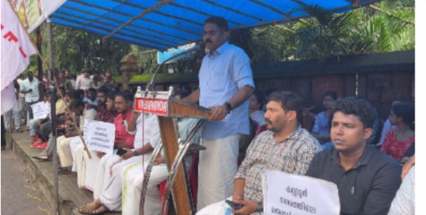 കണ്ണൂർ കോർപ്പറേഷൻ്റെ കെടുകാര്യസ്ഥതയ്ക്കെതിരെ ഡിവൈഎഫ്ഐ നേതൃത്വത്തിൽ ധർണ്ണ നടത്തി 