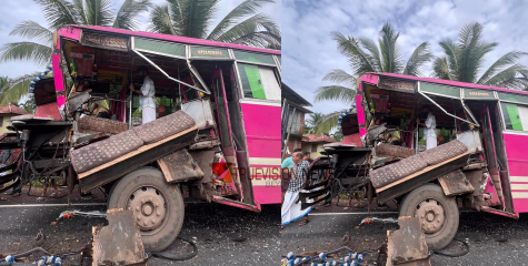 കോഴിക്കോട് കടിയങ്ങാടിൽ സ്വകാര്യ ബസ് അപകടം; രണ്ടു പേർക്ക് പരിക്ക്