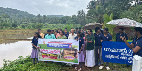 ഞാറ്റു വേലയിൽ വിത്ത് വിതച്ച് കേളകം സെൻ്റ് തോമസ് എച്ച്എസ്എസ് സ്കൂളിലെ നാഷണൽ സർവീസ് സ്കീം വിദ്യാർത്ഥികൾ