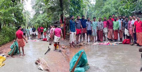 കുഴികൾ അടച്ചു; ദേശീയ പണിമുടക്ക് ദിവസം സേവനവുമായി പ്രണവം 