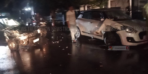 കോഴിക്കോട് പേരാമ്പ്രയിൽ വാഹനാപകടം; കാറുകൾ തമ്മിൽ കൂട്ടിയിടിച്ച് യുവാവിന് പരിക്ക്