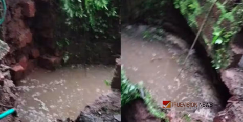 കണ്ണൂരിൽ കനത്ത മഴ; വീട്ടുമുറ്റത്തെ കിണർ ഇടിഞ്ഞു താഴ്ന്നു