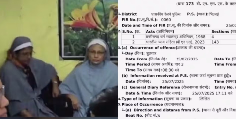 ഛത്തീസ്ഗഡില്‍ കന്യാസ്ത്രീകൾക്ക് എതിരായ കേസില്‍ ചുമത്തിയത് ഗുരുതര വകുപ്പുകൾ