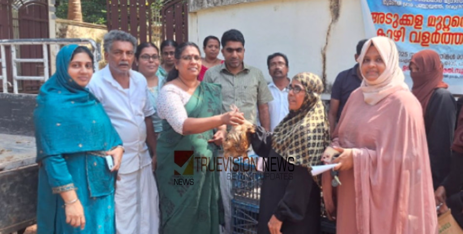 വീട്ടമ്മമാർക്ക് കൈത്താങ്ങ്; തൂണേരിയിൽ അടുക്കള മുറ്റത്ത് കോഴി വളർത്തൽ പദ്ധതിക്ക് തുടക്കം