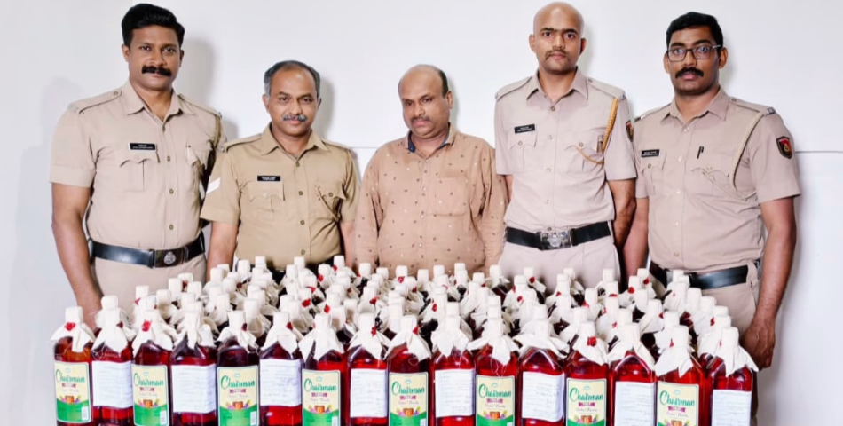 എക്സൈസ് റെയിഡിൽ വൻ മാഹിമദ്യ ശേഖരം പിടികൂടി ; ഒരാൾ അറസ്റ്റിൽ