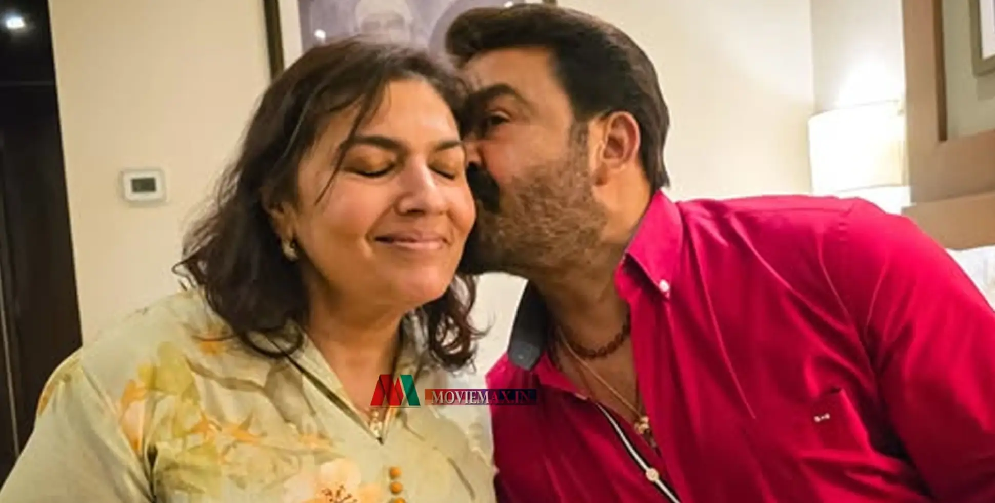 'നന്ദിയോടെ, എന്നേക്കും നിന്റേത്...'; ചുംബനത്തിലൂടെ സുചിയ്ക്ക് വിവാഹ വാര്‍ഷികാശംസകള്‍ നേര്‍ന്ന് മോഹന്‍ലാല്‍